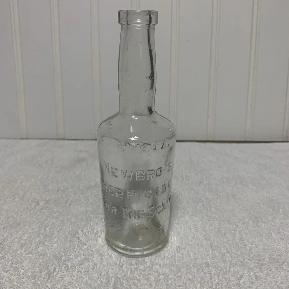Antique Bottle Newbro's Herpicide For The Scalp 4 Oz Bottle